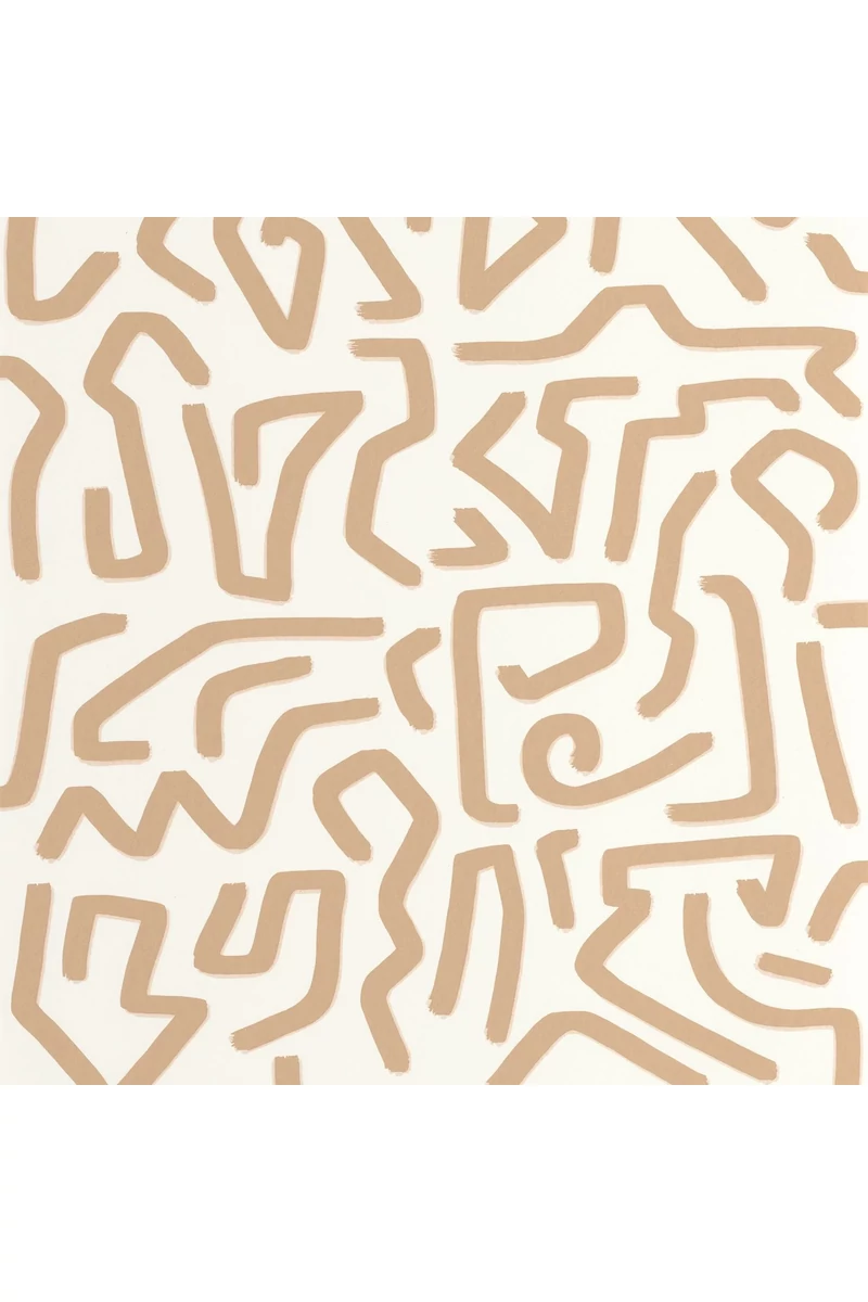 Casadeco Absztrakt mintás barna vlies tapéta Symbol Naturel 53 cm X 10 m