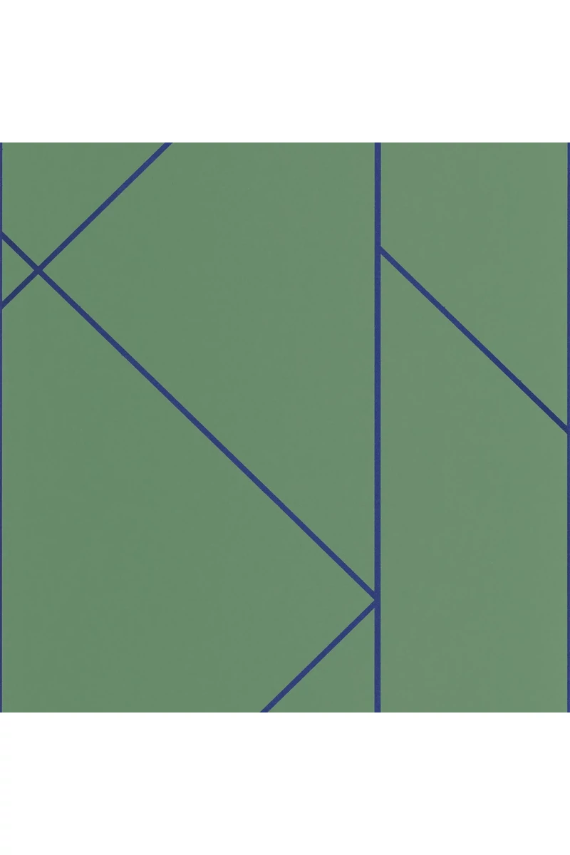 Casadeco Geometriai mintás elegáns zöld vlies tapéta Pure Vert Canopee 53 cm x 10 m