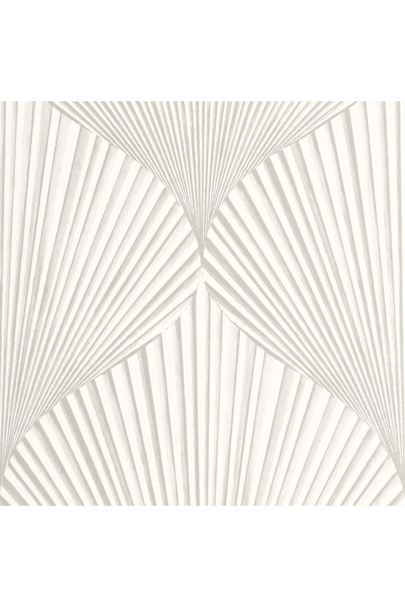 Casadeco Legyező mintás 3D hatású törtfehér vlies tapéta Semiramis Blanc Coton 53 cm X 10 m