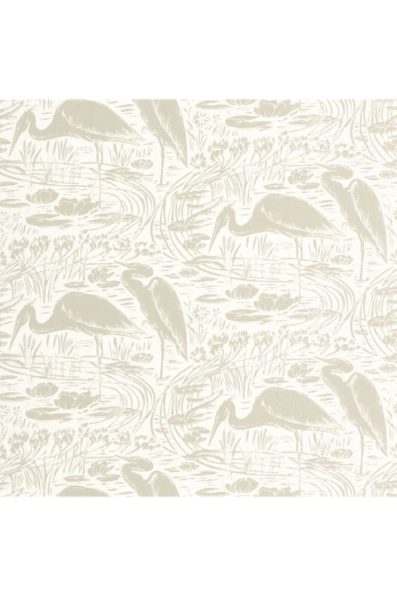 Casadeco Vintage drapp vlies tapéta gém madarakkal Euphrate Naturel 53 cm X 10 m