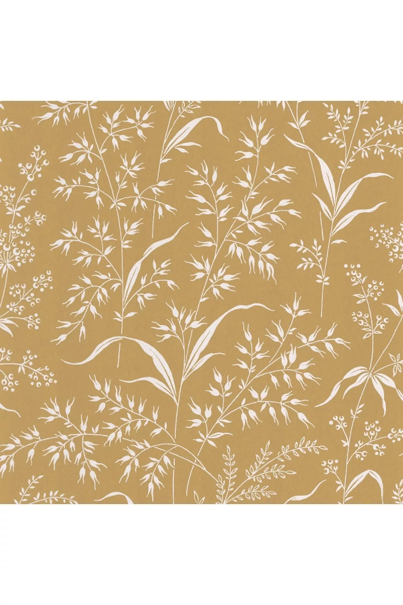 Casadeco Fűszál mintás sárga vlies tapéta Grass Field Jaune Ocre 53 cm X 10 m