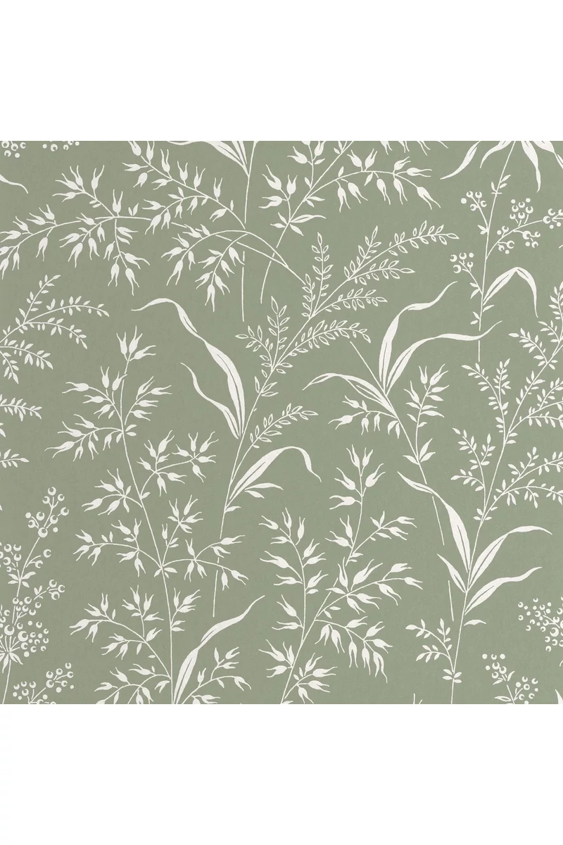 Casadeco Fűszál mintás zöld vlies tapéta Grass Field Celadon 53 cm X 10 m