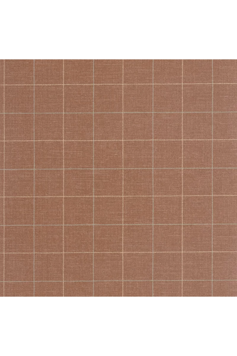 Casadeco Kockás rozsdabarna vlies tapéta Liam Rouille 53 cm X 10 m