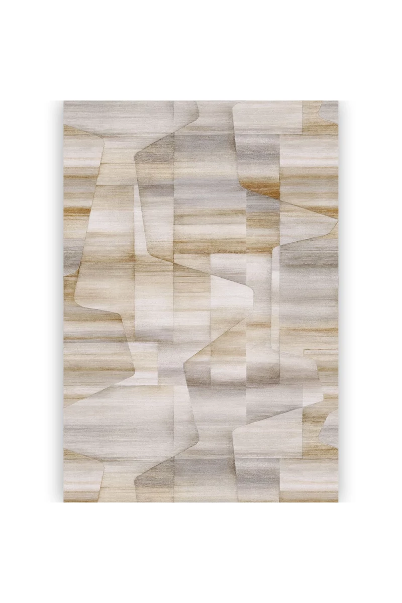 Casadeco Csíkozott modern szürkés barna vlies poszter tapéta John Ocre/Cacao 53 cm X 3 m