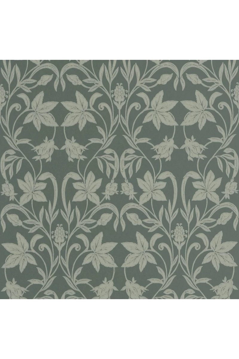 Casadeco virág mintás zöld vlies tapéta Primrose Vert Sauge 53 cm X 10 m