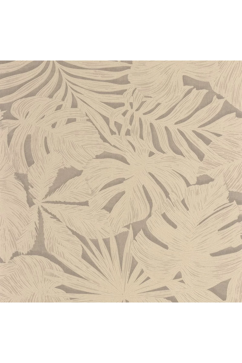 Casadeco Pálmalevél mintás barnás bézs vinyl tapéta Granada Beige Lin 53 cm X 10 m
