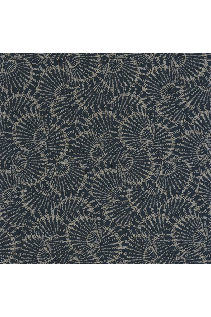 Casadeco Kagyló mintás sötétkék vinyl tapéta Saint Malo Bleu Orage 53 cm X 10 m