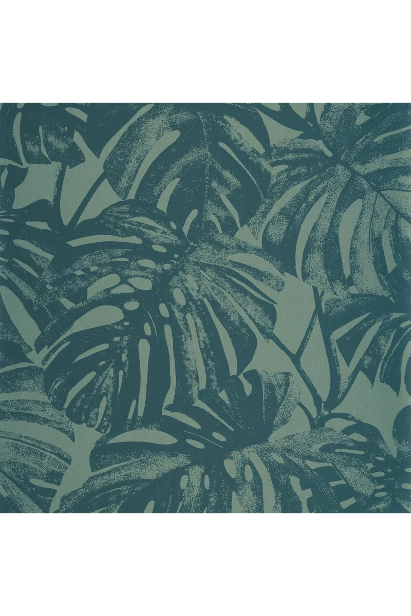 Casadeco sötétzöld pálmaleveles vlies tapéta Mata Vert taiga 53 cm X 10 m