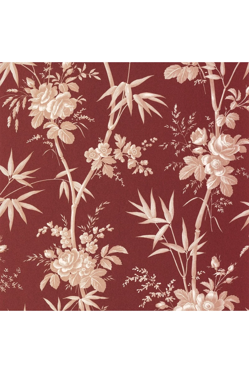 Casadeco virág mintás bordó vlies tapéta Flanerie Rouge Grenat 53 cm X 10 m