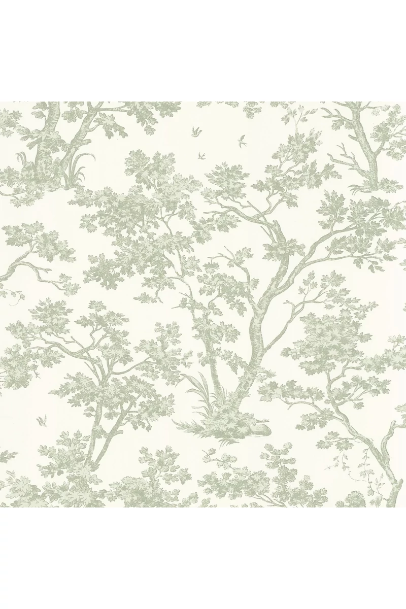 Casadeco zöld fa mintás vlies tapéta Arbre Vert Amande 53 cm X 10 m