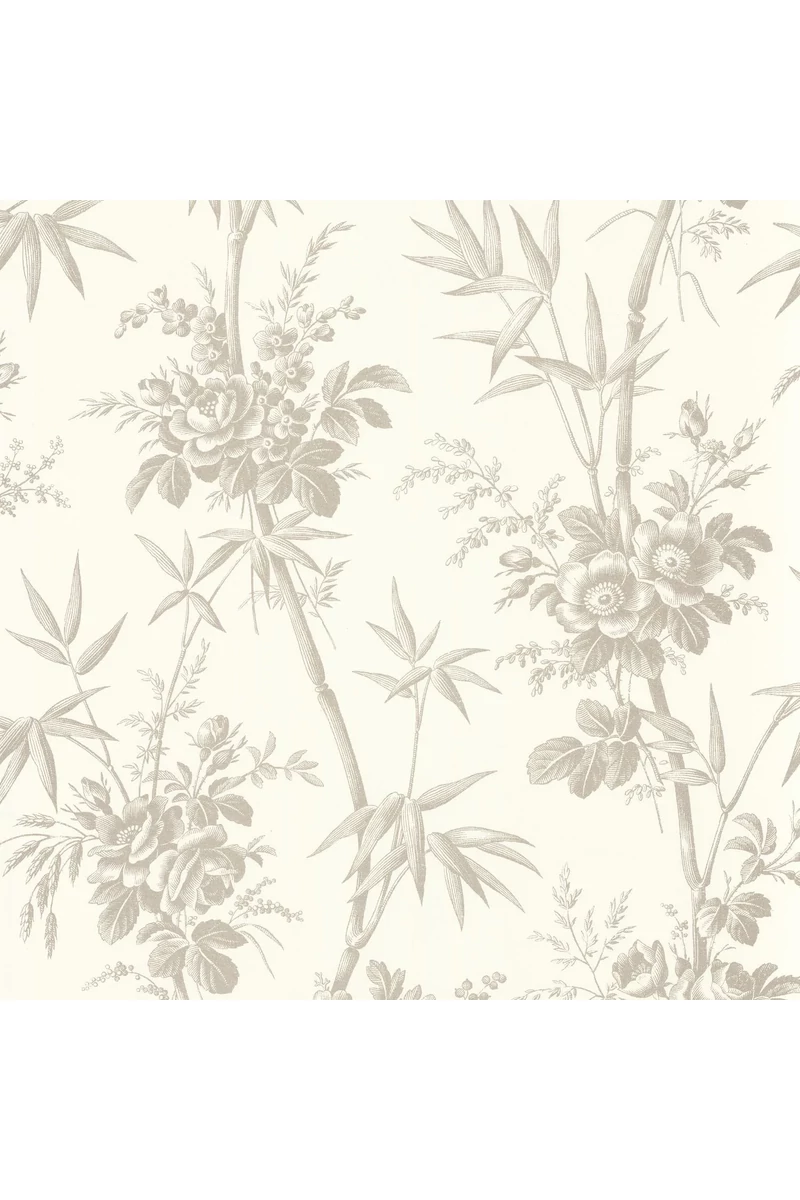 Casadeco virág mintás szürkésbarna vlies tapéta Flanerie Taupe 53 cm X 10 m