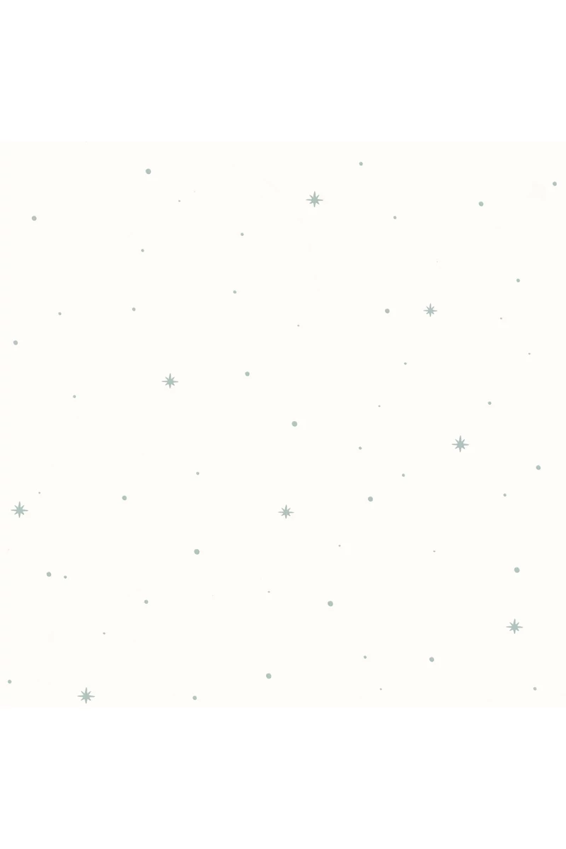 Caselio Csillagos fehér vlies tapéta Rever Menthe 53 cm X 10 m