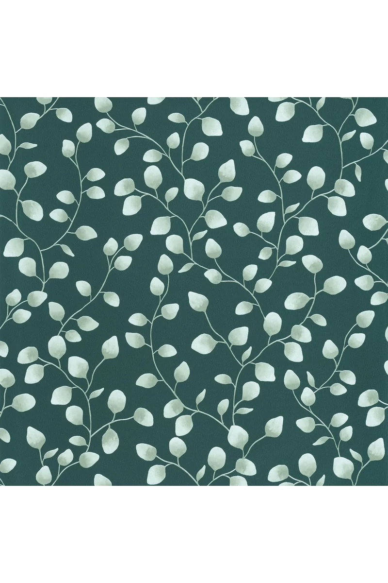 Caselio Apró levélmintás modern sötétzöld vlies tapéta Melbourne Vert Sapin 53 cm X 10 m