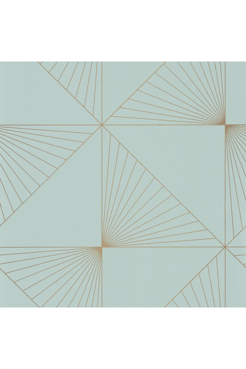 Caselio Geometriai mintás modern kék-arany vinyl tapéta Moonlight Sunset Smoke Blue Dore 53 cm X 10 m