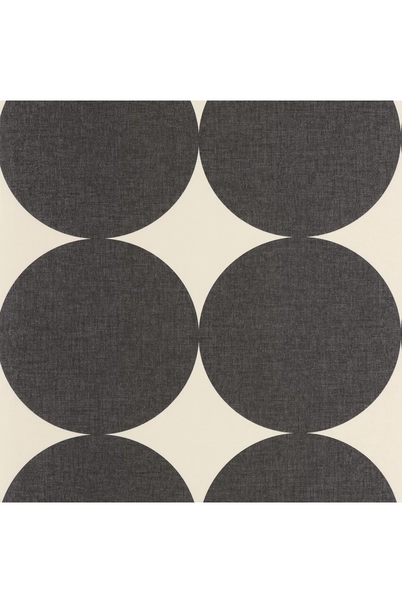 Caselio Kör mintás fekete vinyl tapéta Billy Noir 53 cm X 10 m