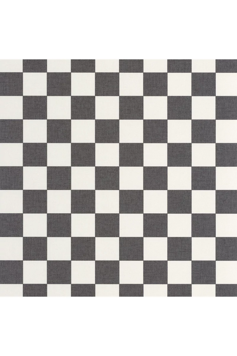 Caselio Sakktábla mintás modern fekete vinyl tapéta Checks Noir 53 cm X 10 m