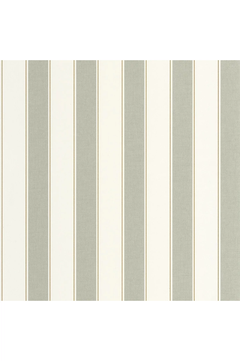 Caselio Elegáns csíkos zöld vinyl tapéta arany szegéllyel Classic Lines Vert Amande Or 53 cm X 10 m