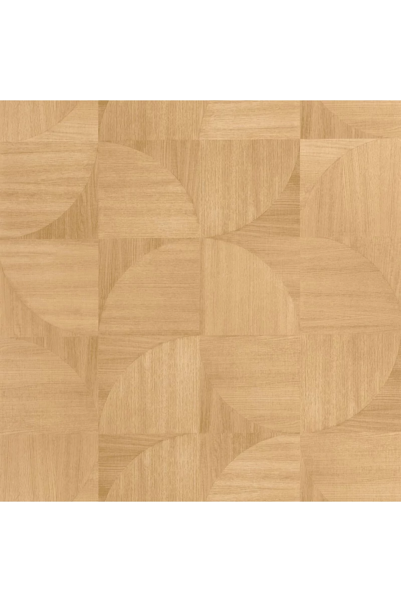 Caselio Geometriai mintás faerezetes barna vinyl tapéta Structura Miel 53 cm X 10 m