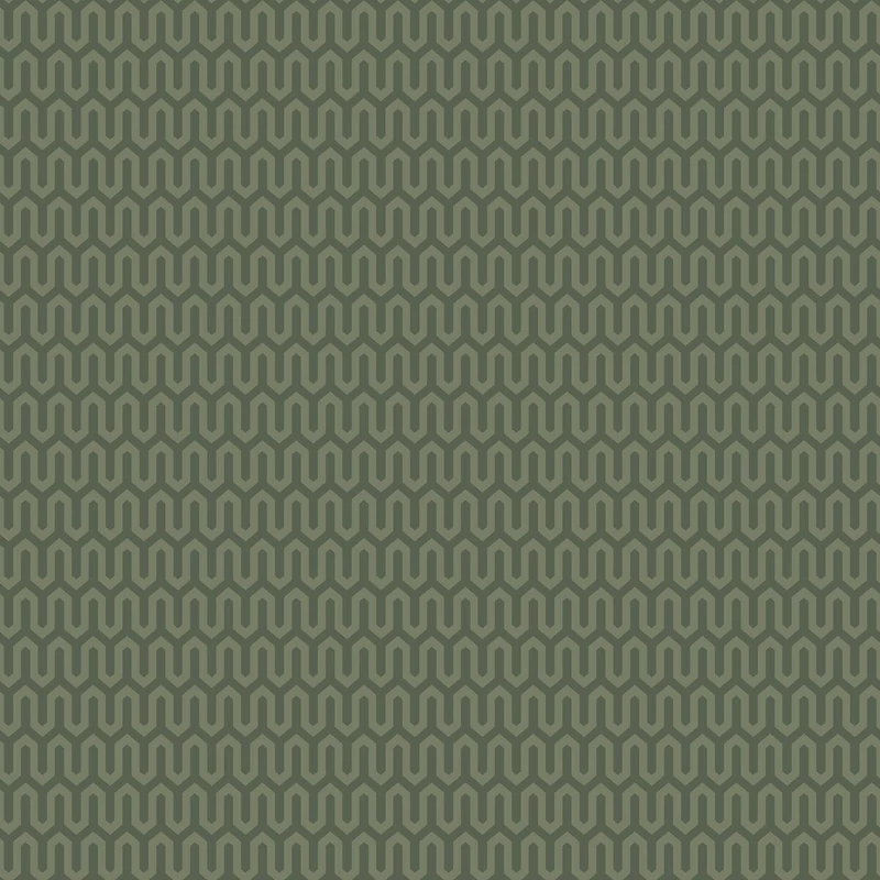 Boras Geometriai mintás modern zöld vlies tapéta Arne Jacobsen Ypsilon Green 53 cm X 10 m