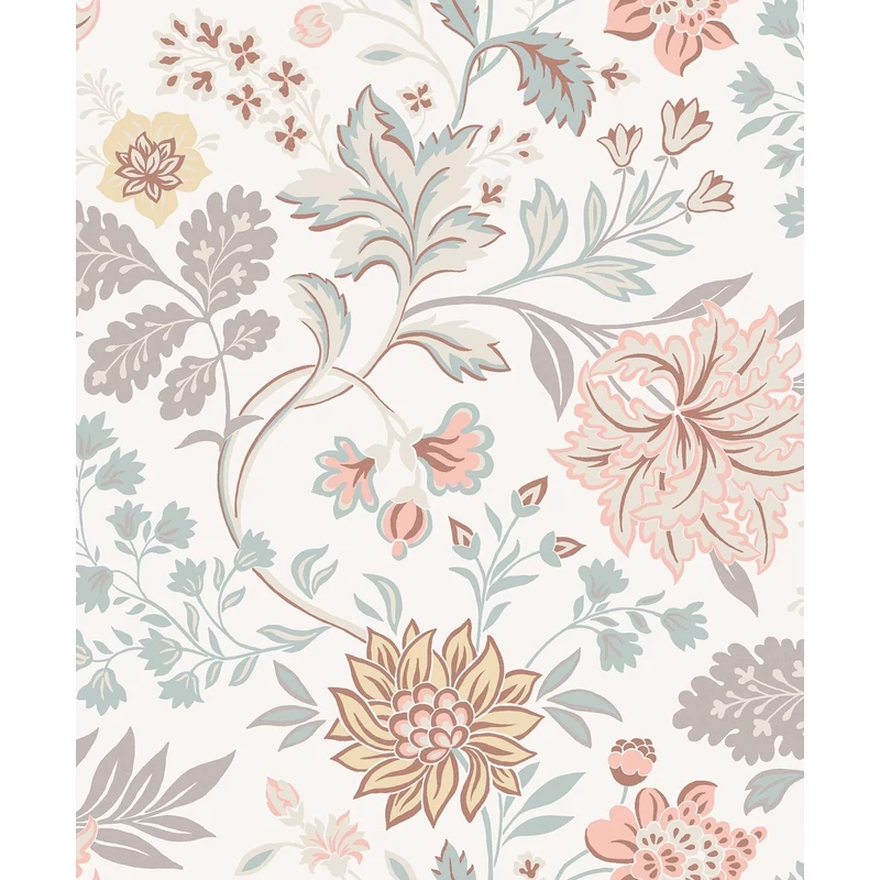 Boras Romantikus virágos rózsaszín vlies tapéta Alicia Multi 53 cm X 10 m