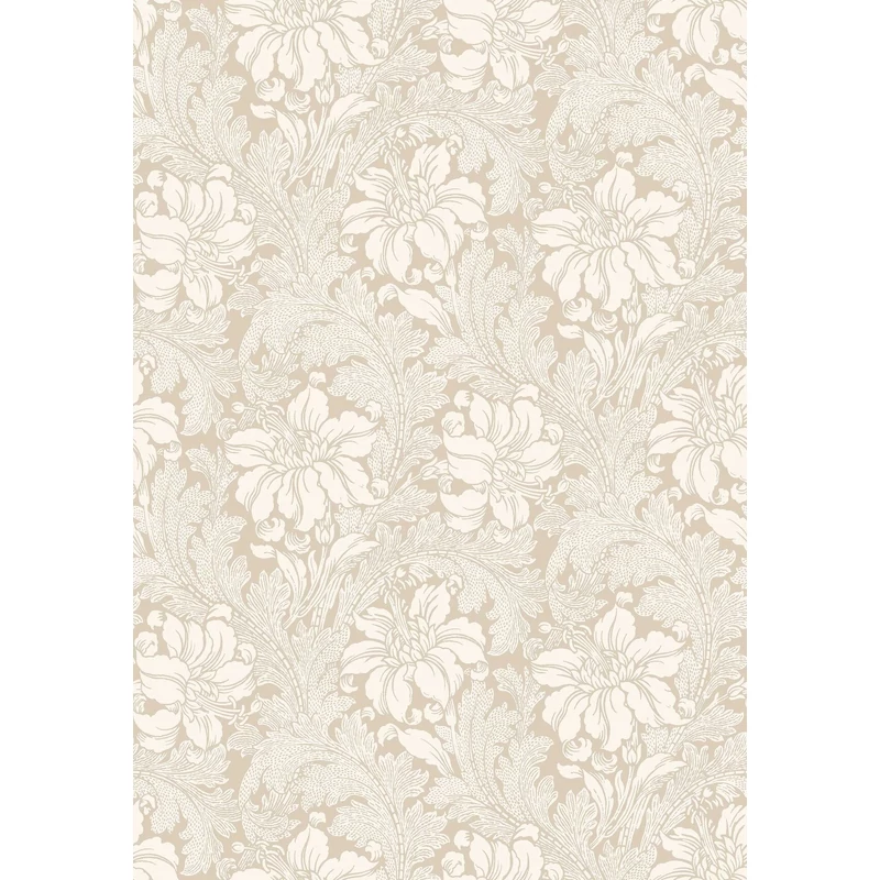Boras Vintage virágos bézs vlies tapéta Acanthus Beige 53 cm X 10 m