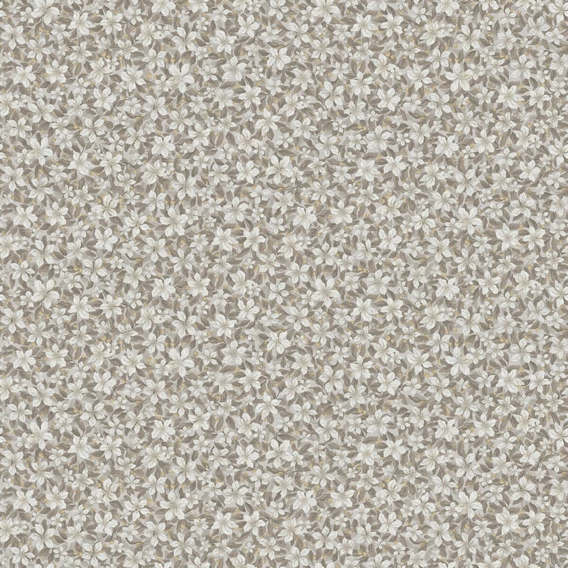 Boras Apró virágos bézs vlies tapéta Skogsblomst Beige 53 cm X 10 m
