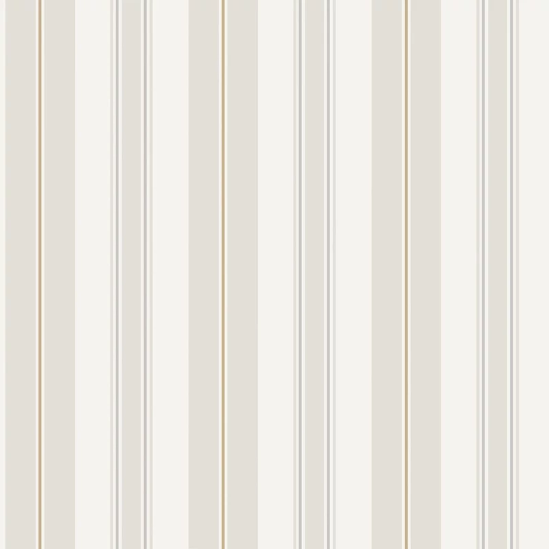 Boras Csíkos klasszikus szürke vlies tapéta arany csíkkal Gustaf Grey 53 cm X 10 m