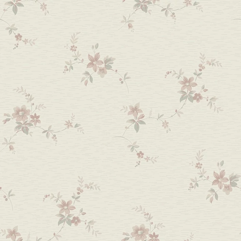 Boras Elegáns virág mintás drapp Saga Beige 53 cm X 10 m