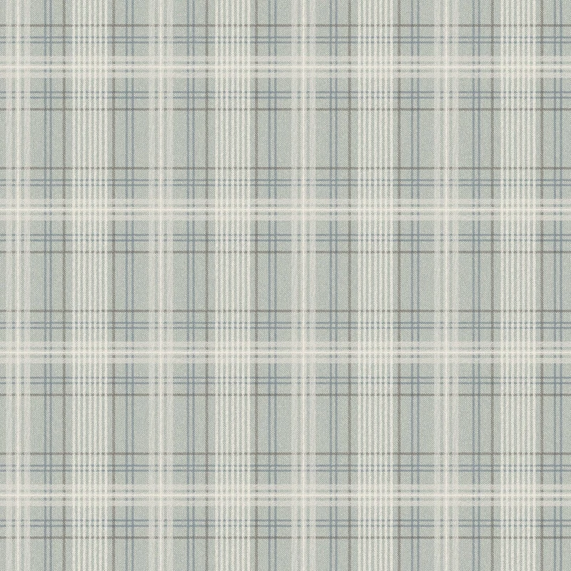 Boras Skót kockás türkiz vlies tapéta Tailor´s Tweed Turquoise 53 cm X 10 m