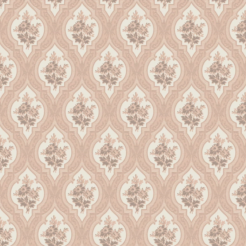 Boras Klasszikus medalion mintás rózsaszín vlies tapéta Eternal Flower Pink 53 cm X 10 m