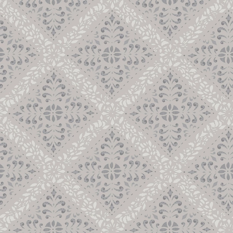 Boras Klasszikus csempe mintázatú szürke vlies tapéta Nyborg Grey 53 cm X 10 m