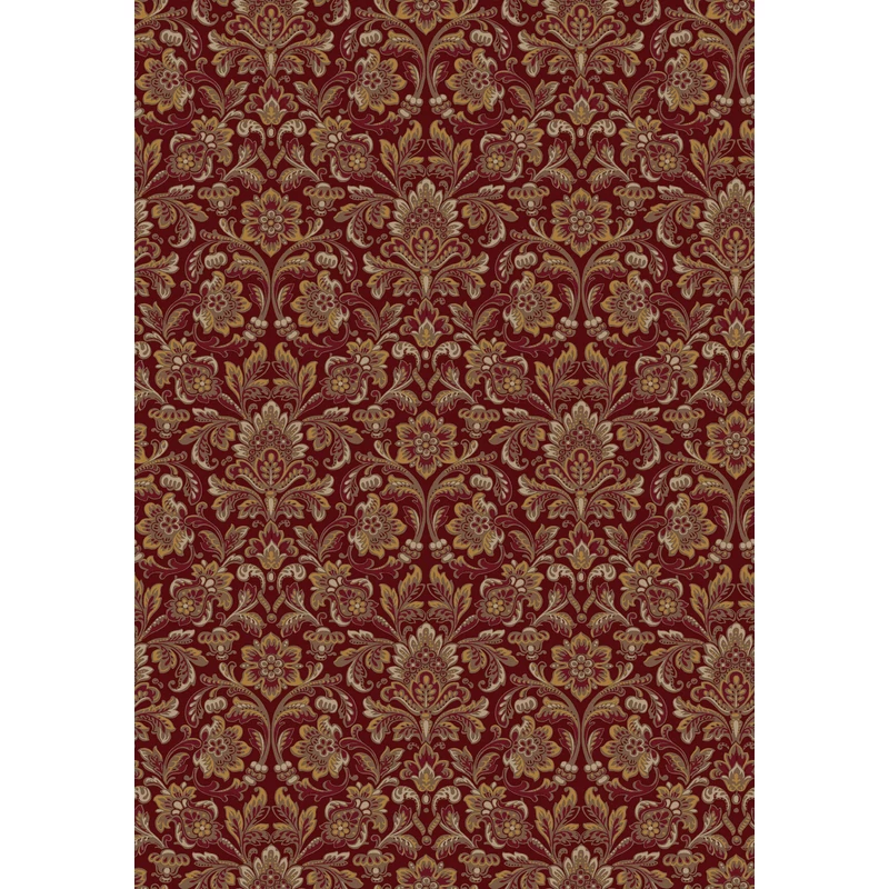 Boras Barokk Ornamentikás bordó vlies tapéta Foglavik Red 53 cm X 10 m