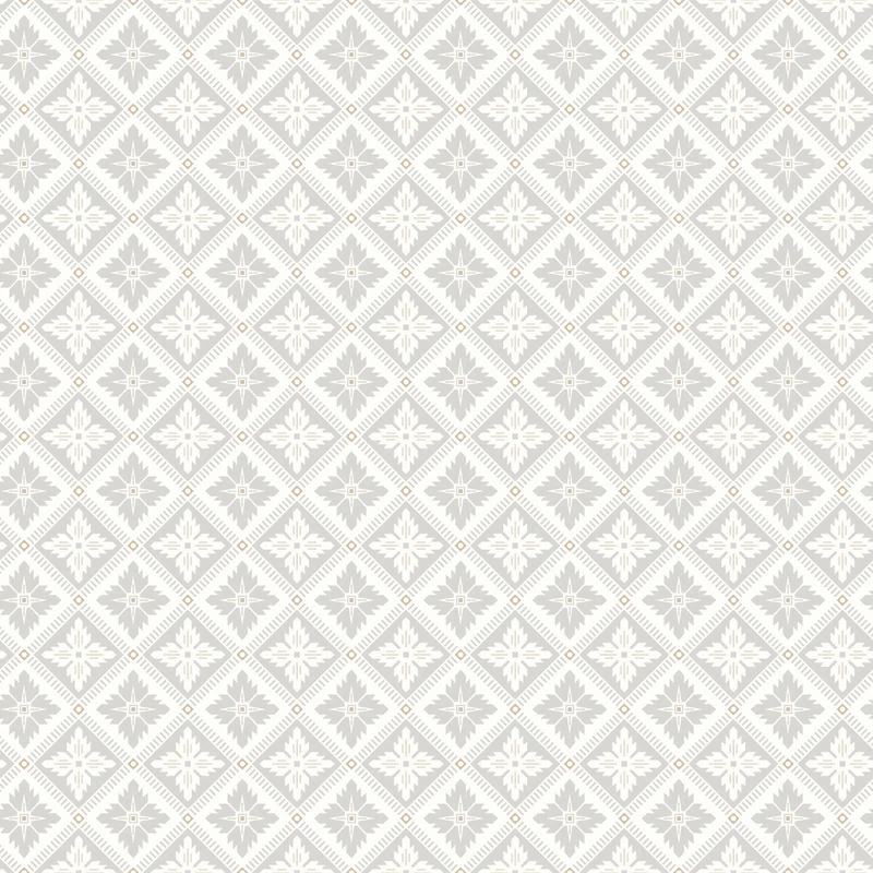 Boras Skandináv rácsos fehér vlies tapéta Loka White 53 cm X 10 m