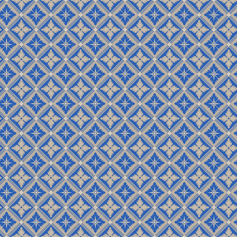 Boras Skandináv rácsos kék vlies tapéta Loka Blue 53 cm X 10 m