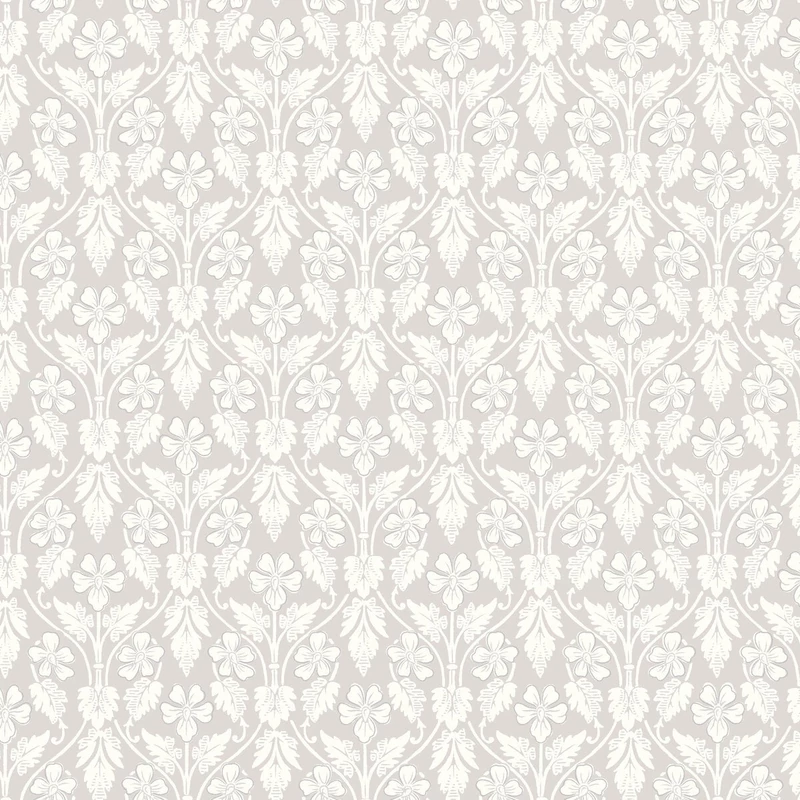 Boras Skandináv virág mintás szürke vlies tapéta Nora Grey 53 cm X 10 m