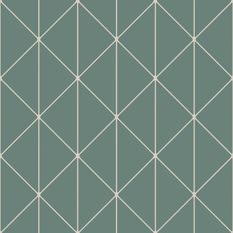 Boras Geometriai mintás glamúr zöld vlies tapéta Diamonds Green 53 cm X 10 m