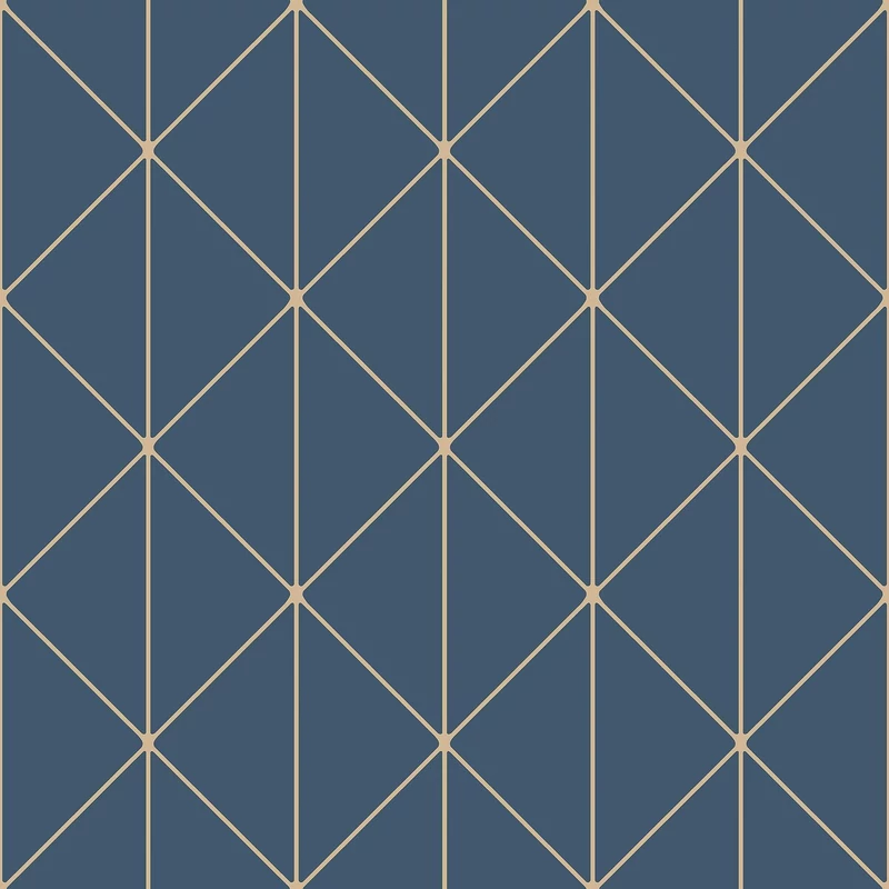 Boras Geometriai mintás glamúr kék vlies tapéta Diamonds Blue 53 cm X 10 m