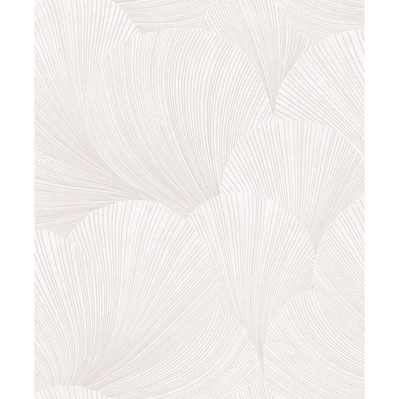 Boras Kagyló mintás modern fehér vlies tapéta Mirage White 53 cm X 10 m