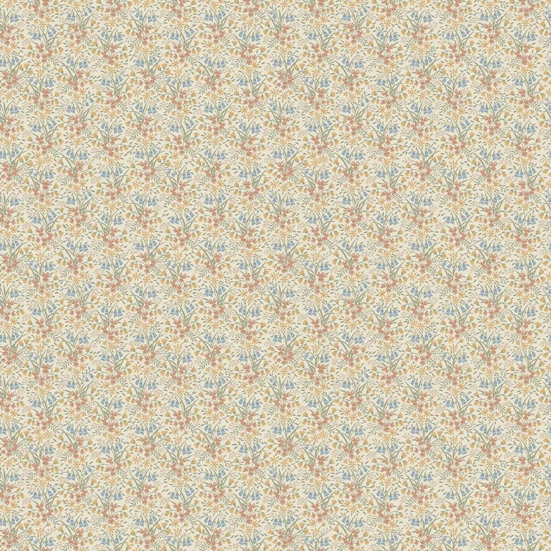 Boras Klasszikus virág mintás skandináv bézs vlies tapéta Bella Beige 53 cm X 10 m