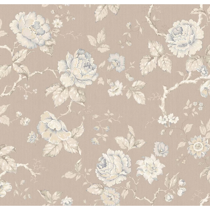 Boras Romantikus rózsás bézs vlies tapéta Rosenträd Beige 49 cm X 10 m