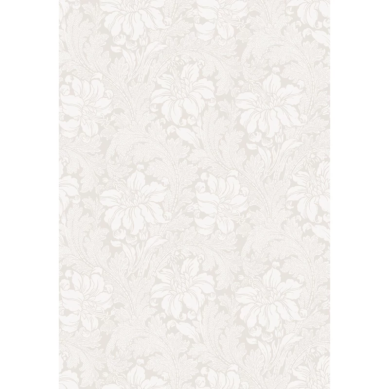 Boras Vintage virágos törtfehér vlies tapéta Acanthus White 53 cm X 10 m