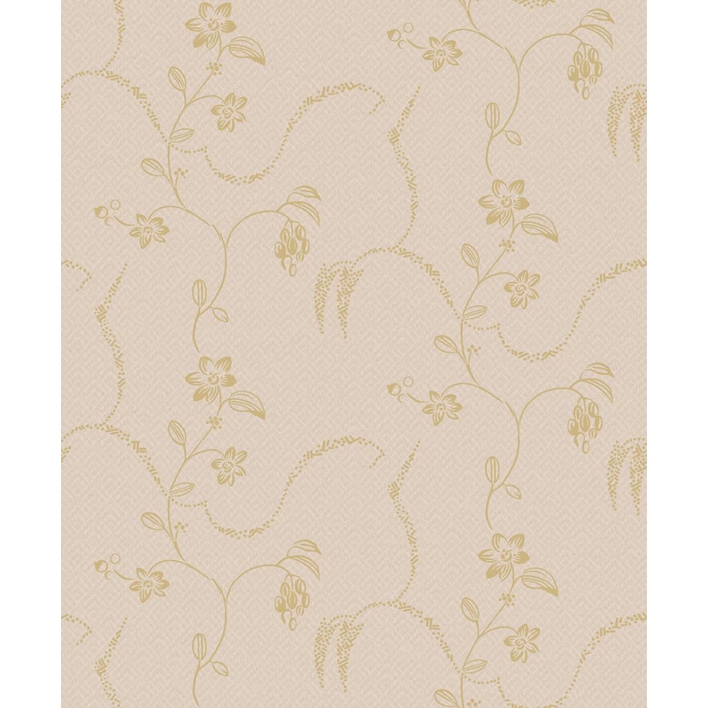 Boras Klasszikus inda mintás rózsaszín-arany vlies tapéta Elsie Pink 53 cm X 10 m