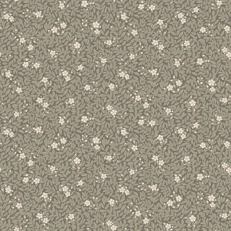 Boras Apró virágos zöld vlies tapéta Myrten Green 53 cm X 10 m