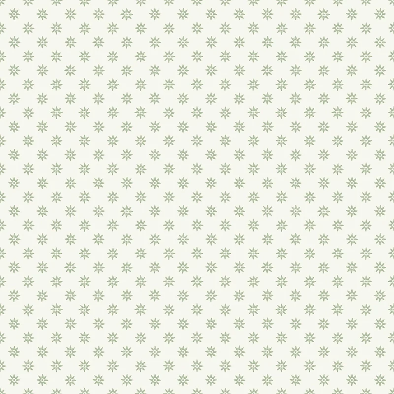 Boras Apró csillagos skandináv zöld vlies tapéta Skogsstjärna Green 53 cm X 10 m