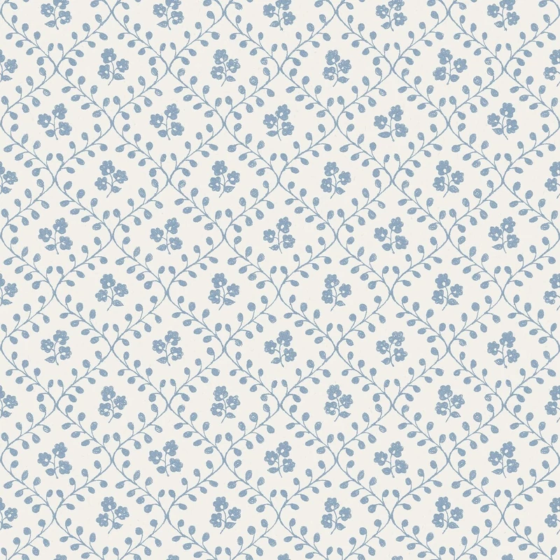 Boras Klasszikus skandináv kék vlies tapéta Idun Blue 53 cm X 10 m