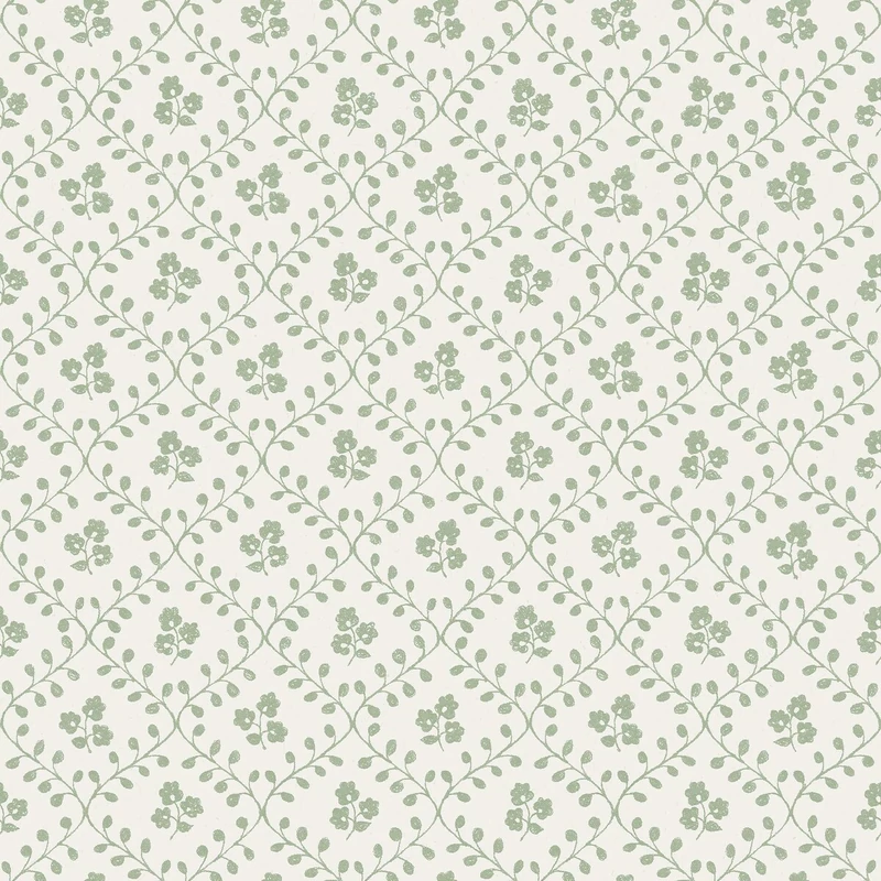 Boras Klasszikus skandináv zöld vlies tapéta Idun Green 53 cm X 10 m