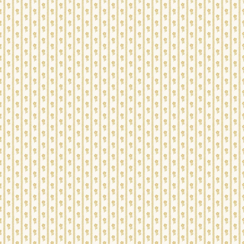 Boras Apró virágos csíkos sárga vlies tapéta Lilla Lyckan Yellow 53 cm X 10 m