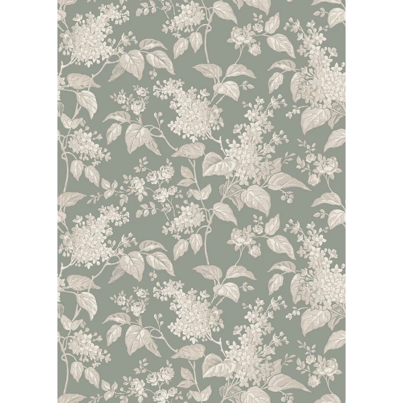 Boras Orgonás zöld vlies tapéta Syren Green 53 cm X 10 m