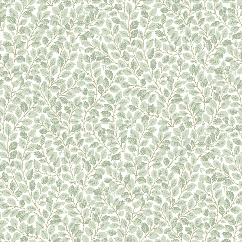 Boras Levél mintás modern zöld vlies tapéta Hazel Green 53 cm X 10 m