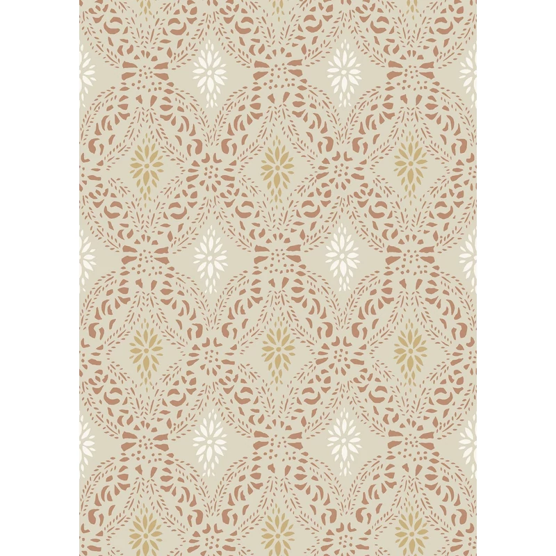 Boras Klasszikus csipke hatású piros vlies tapéta Kvarnholmen Red 53 cm X 10 m